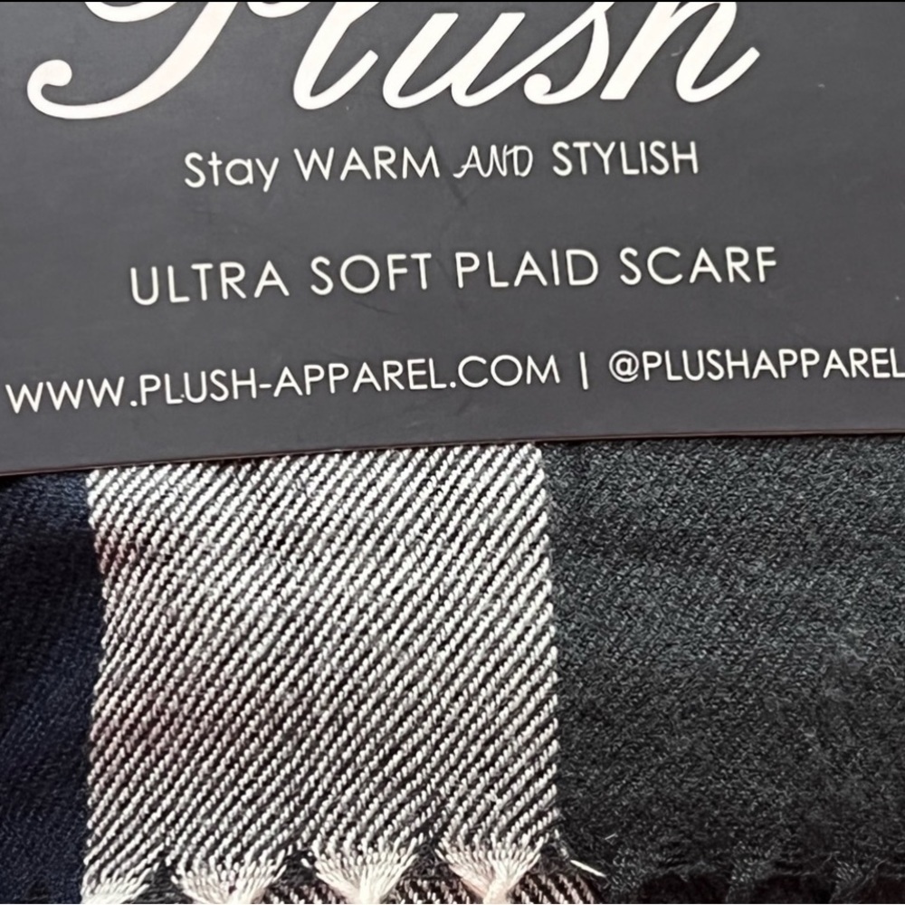 Plush Apparel Ultra Soft Plaid Scarf - Picture 3 of 5